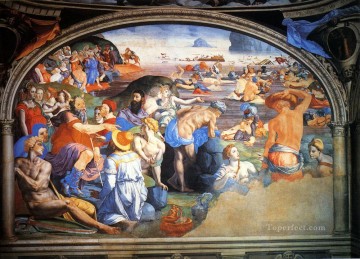 Agnolo Bronzino Painting - Agnolo The Crossing Of The Red Sea Florence Agnolo Bronzino